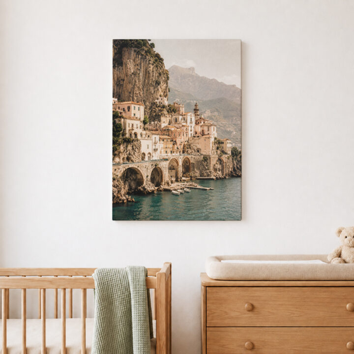 Canvas print Italian Village by the Sea
