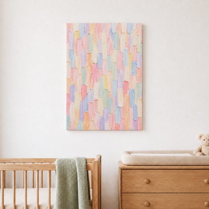 Canvas print Vertical Pastel Brushstrokes