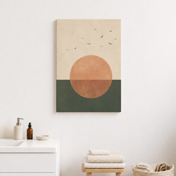 Canvas print Terracotta Circle and Birds