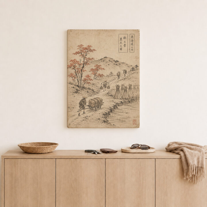 Canvas print Japanese Autumn Path