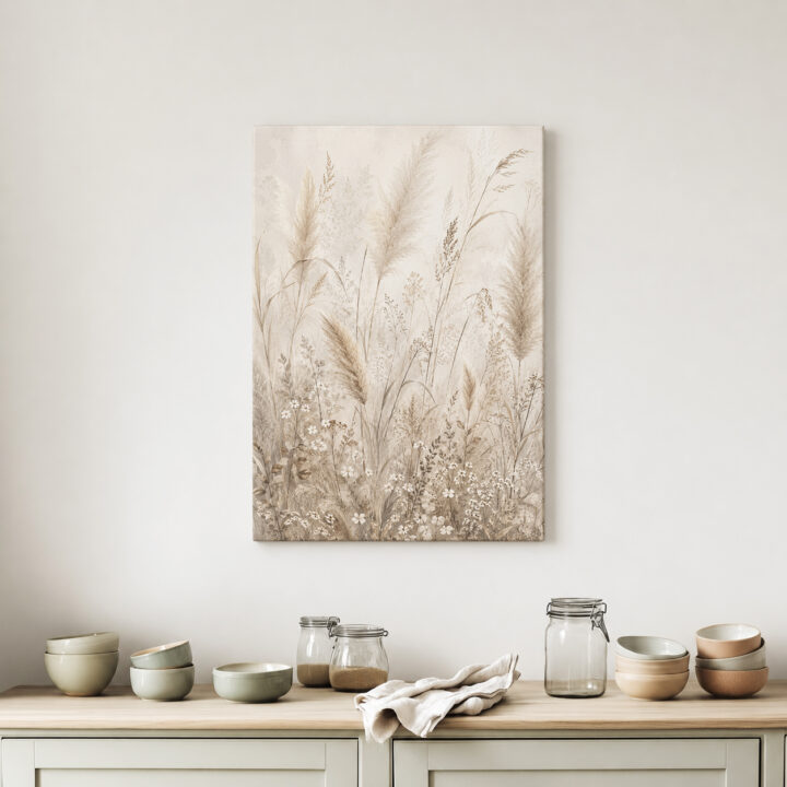 Canvas print Pampas and Meadow Flowers