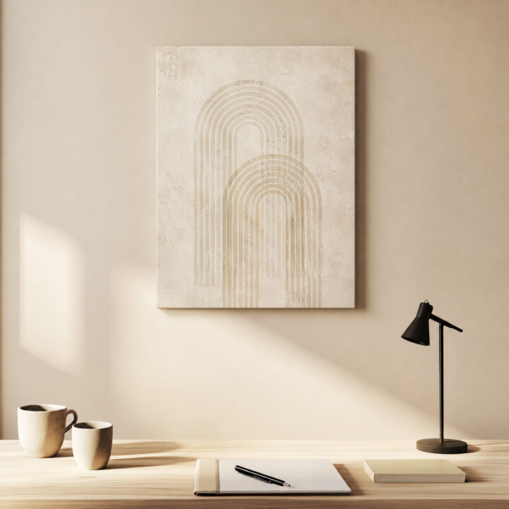 Canvas print Overlapping Arches in Neutrals