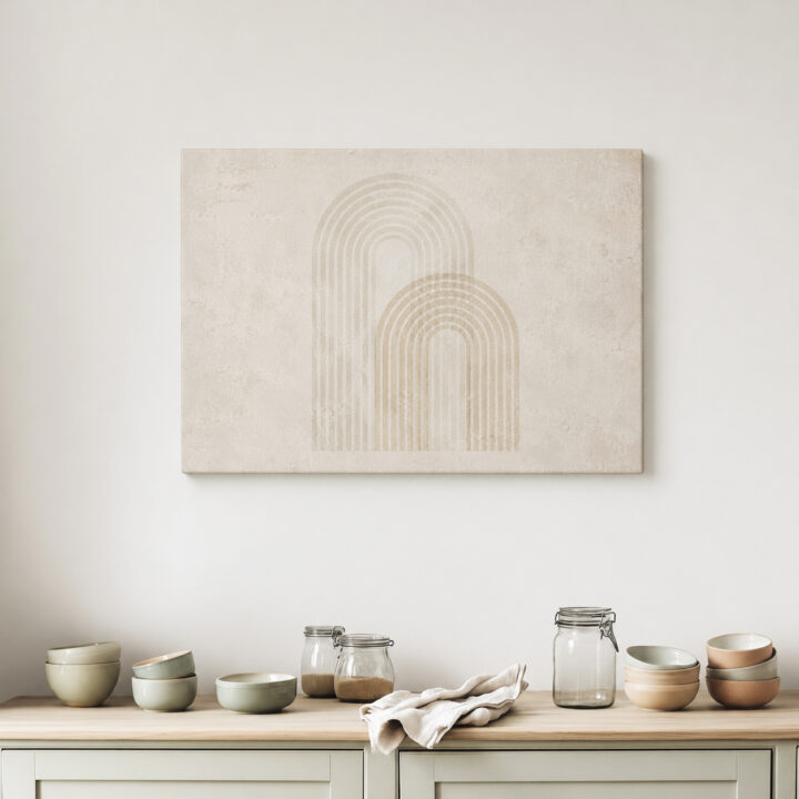 Canvas print Arches in Beige and Greige