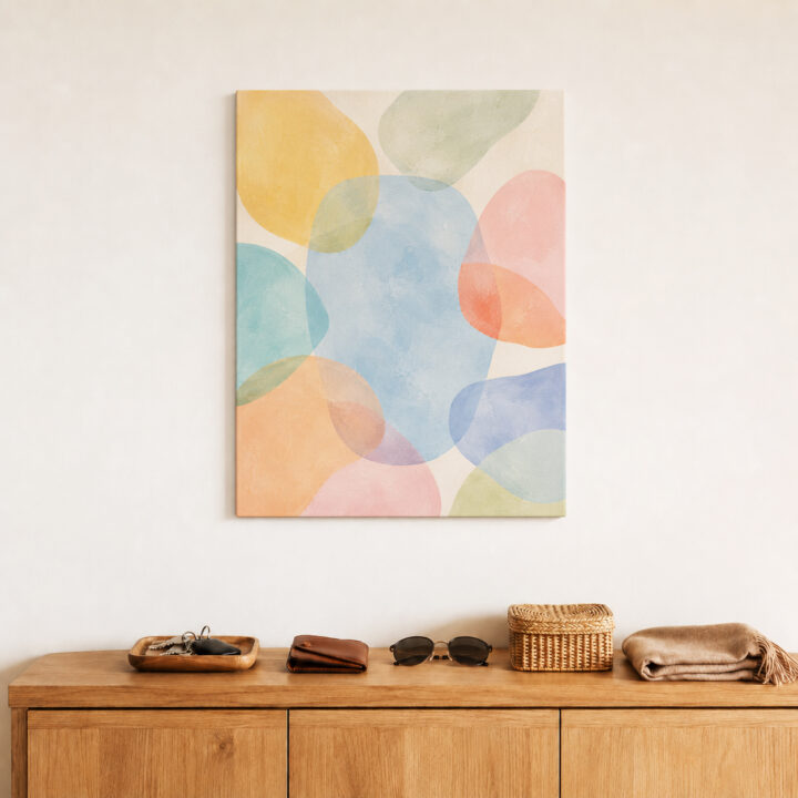 Canvas print Overlapping Pastel Forms