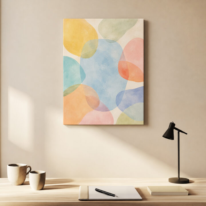 Canvas print Overlapping Pastel Forms