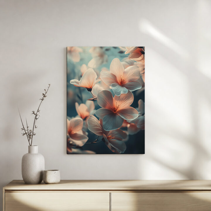 Canvas print Floating Pastel Blossoms