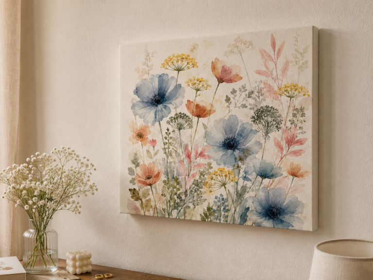 Customer photo: Canvas print Delicate Pastel Wildflowers