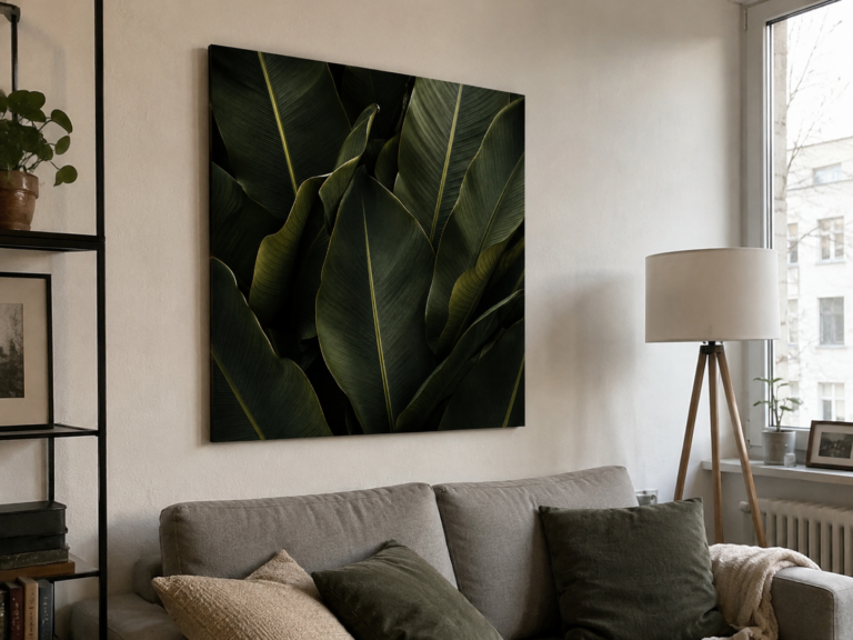 Customer photo: Canvas print Tropical Leaves in Deep Green