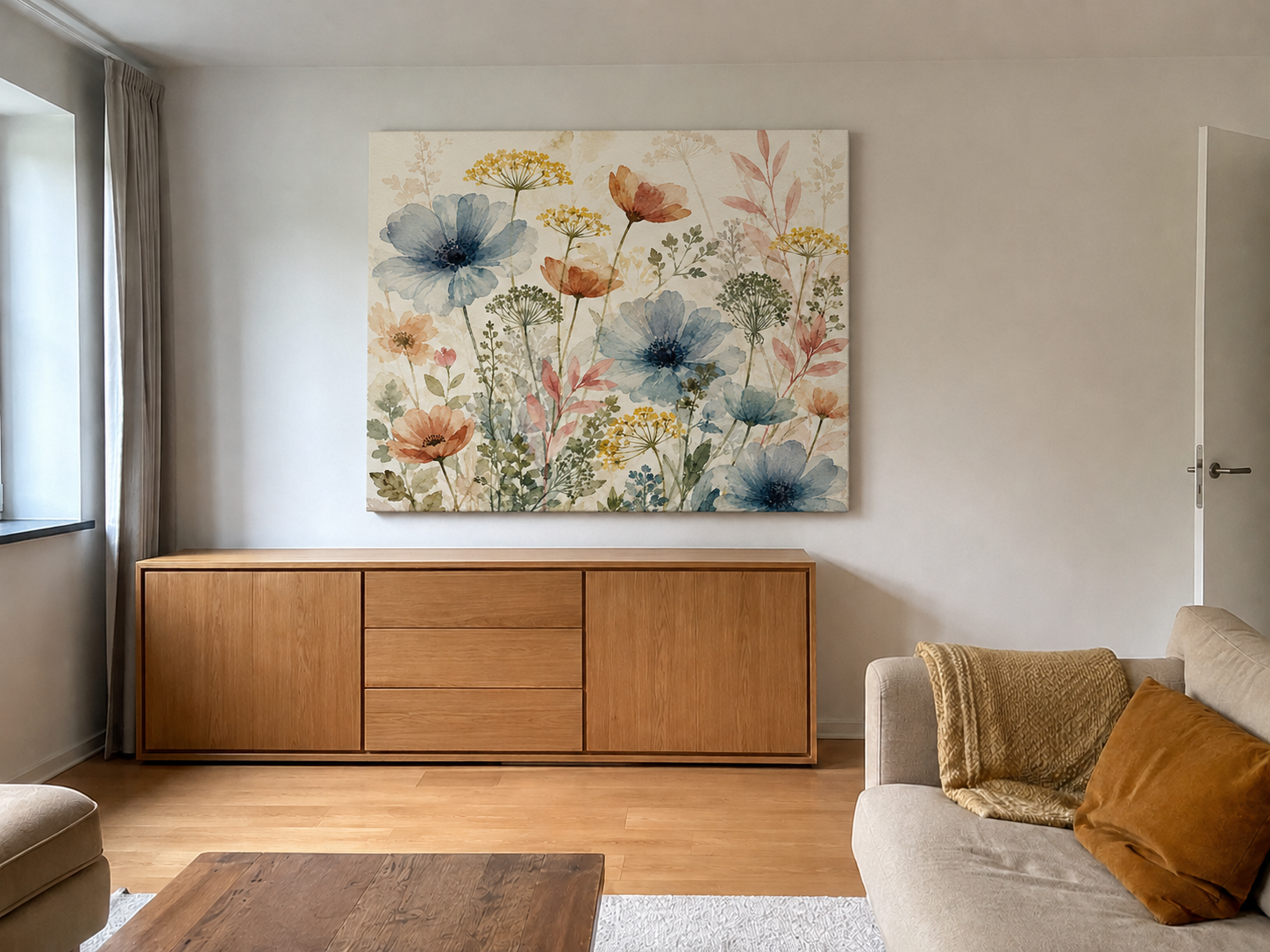 A detail of canvas, poster or frame
