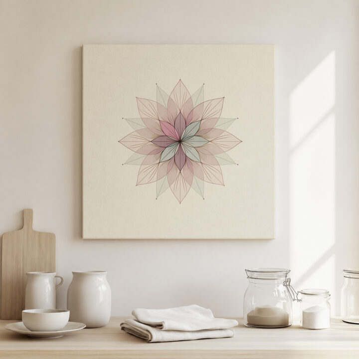 Canvas print Delicate Floral Mandala
