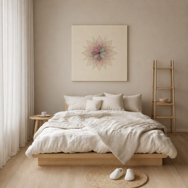 Canvas print Delicate Floral Mandala
