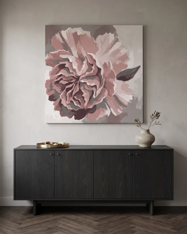 Canvas print – Abstract Bloom in Rose and Taupe