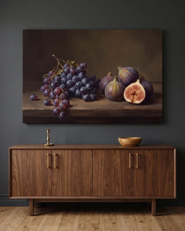 Canvas print – Still Life with Grapes and Figs