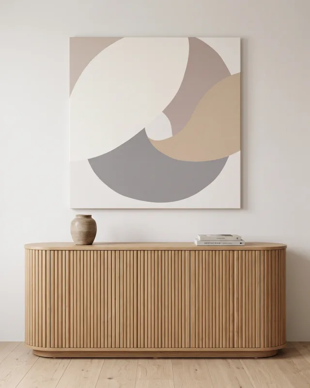 Canvas print – Abstract Forms in Cream and Taupe