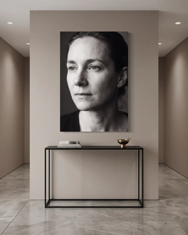 Canvas print – Facial Details in Fine Greyscale