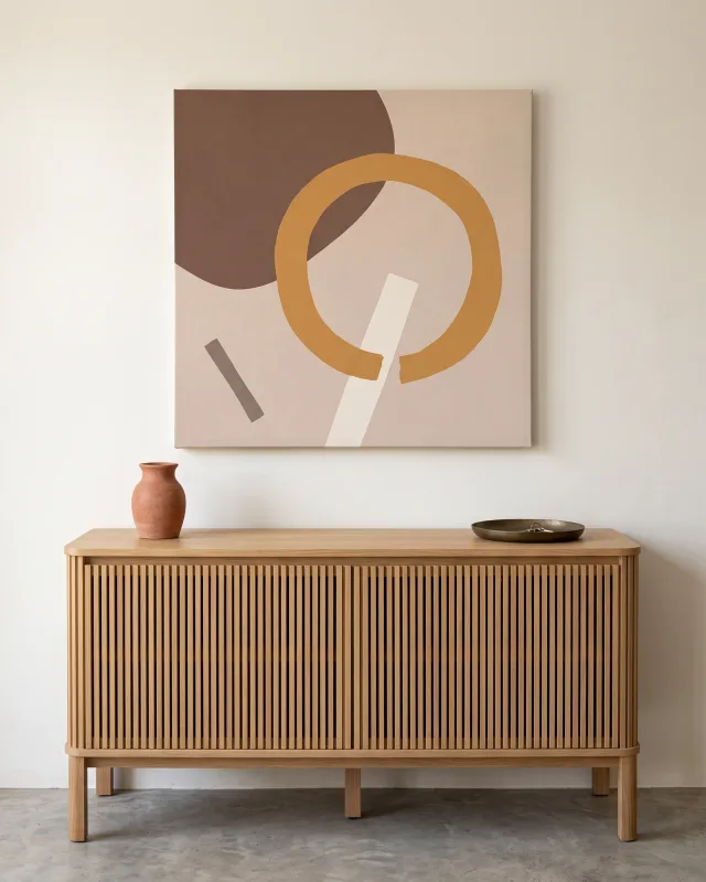 Canvas print – Abstract Forms in Ochre and Brown
