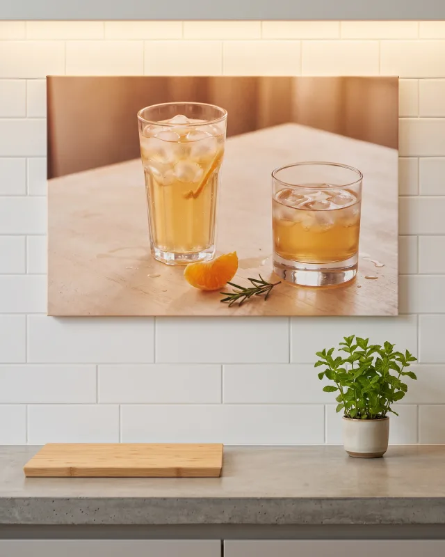 Canvas print – Iced Citrus Drinks with Orange and Rosemary