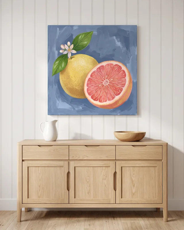 Canvas print – Grapefruit and Citrus Blossom Still Life