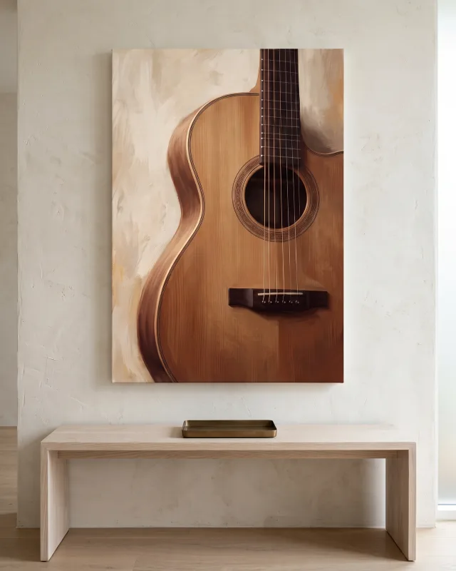 Canvas print – Guitar Body with a Fine Soundhole Rosette