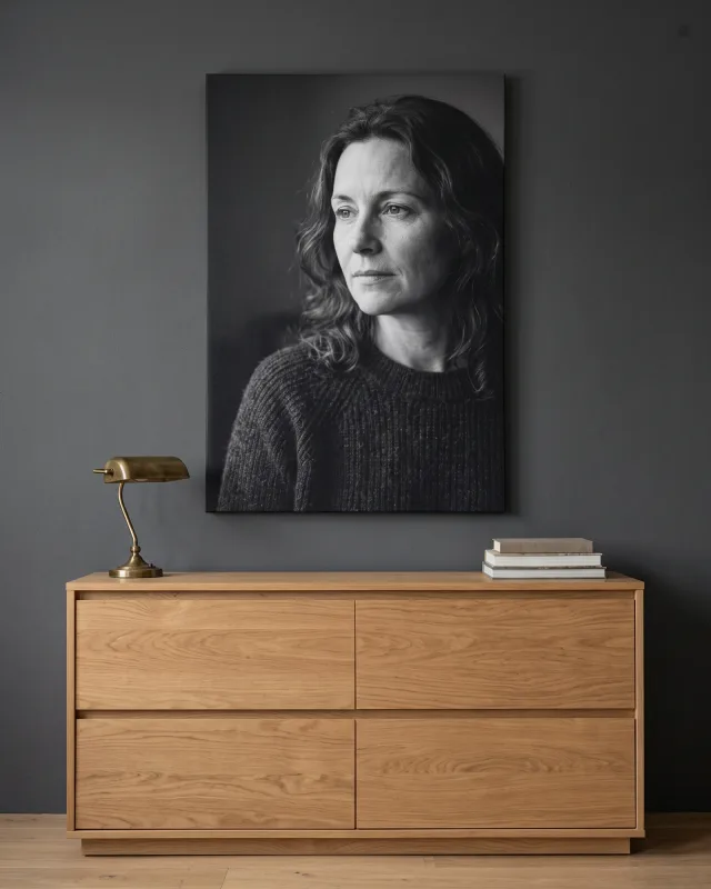 Canvas print – Thoughtful Portrait in Side Light