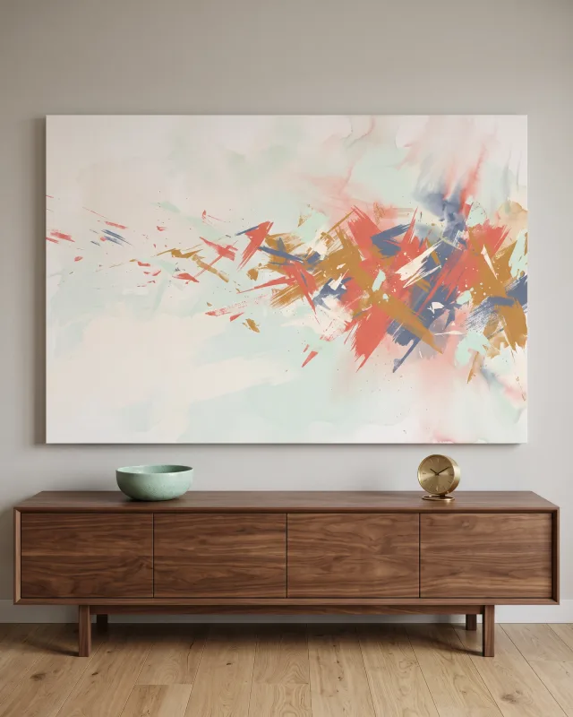 Canvas print – Abstract Color Composition with Dynamic Brushstrokes